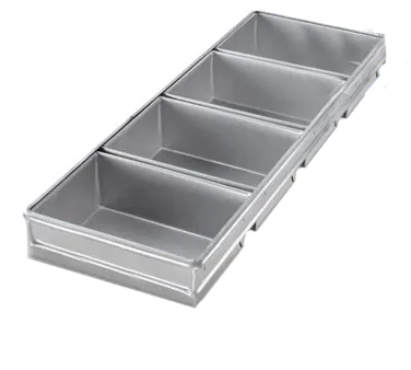 Chicago Metallic Bakeware 44585 - 4‑Pan Bread Set, Aluminized Steel, AMERICOAT® ePlus Glaze, 4/Set