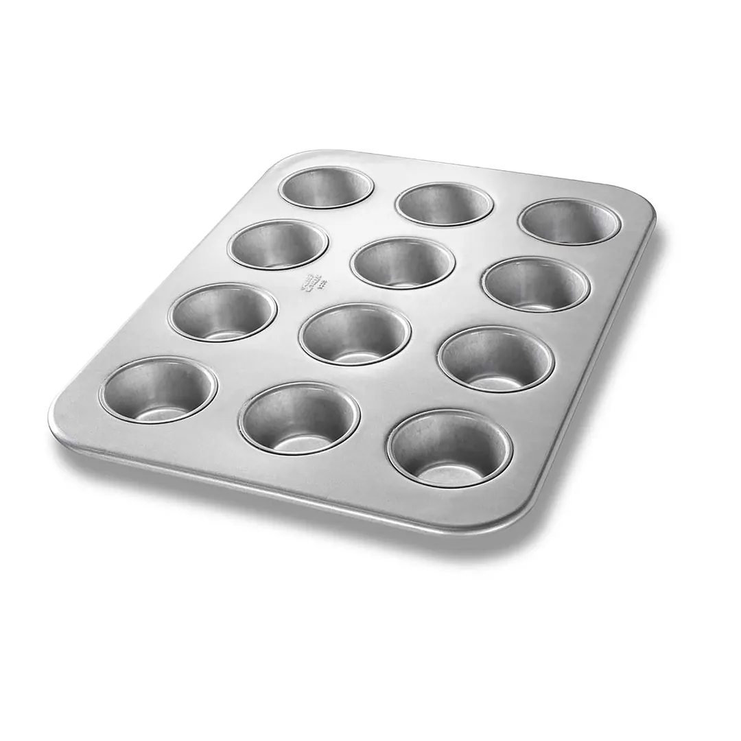 Chicago Metallic Bakeware 45225 - 12‑Cup Muffin Pan, 2‑3/4" Muffins, Steel, AMERICOAT® ePlus Glaze