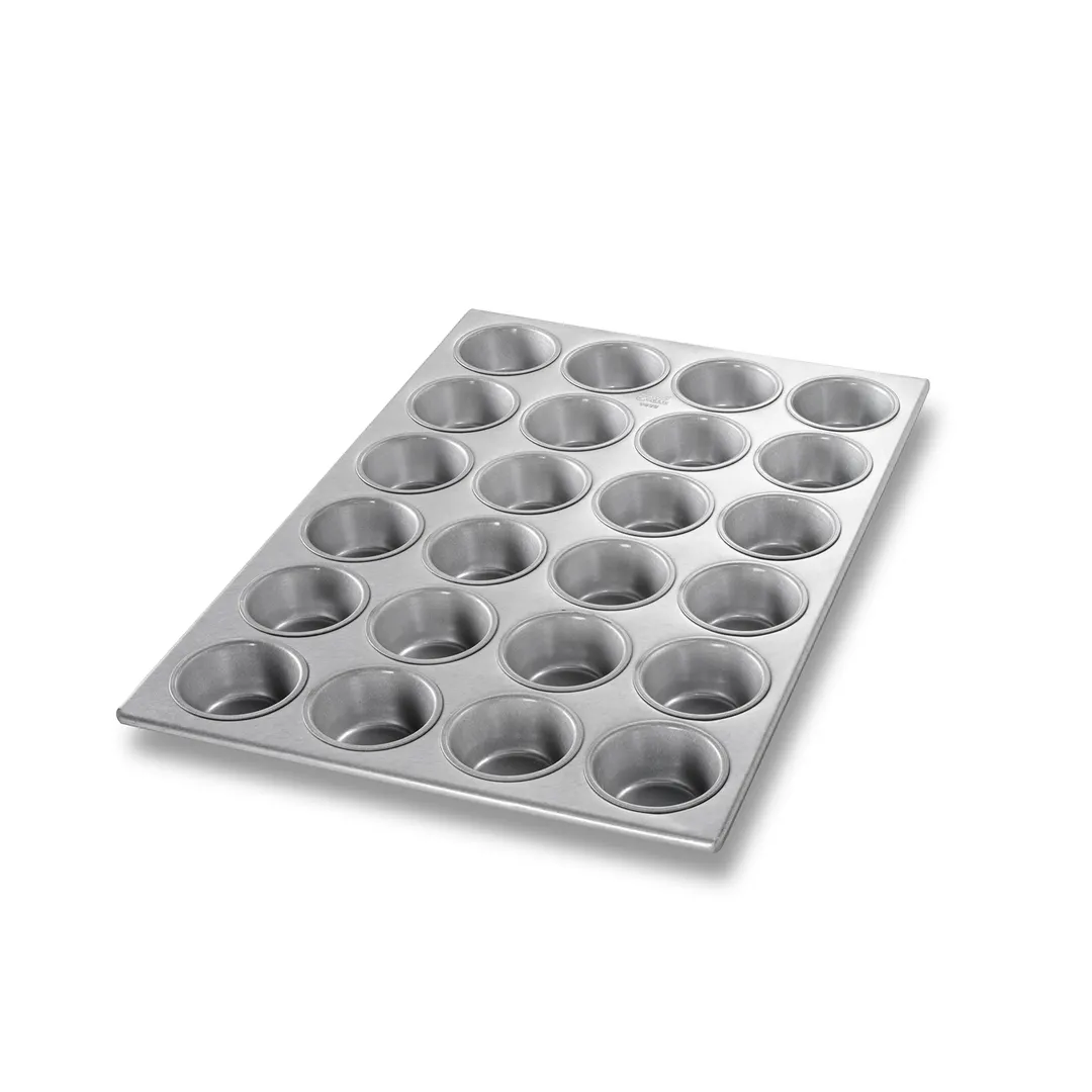 Chicago Metallic Bakeware 45525 Cupcake Pan, 14‑1/16" x 20‑11/16", 24 2‑3/4" Cupcakes, 3.8 oz, Aluminized Steel,