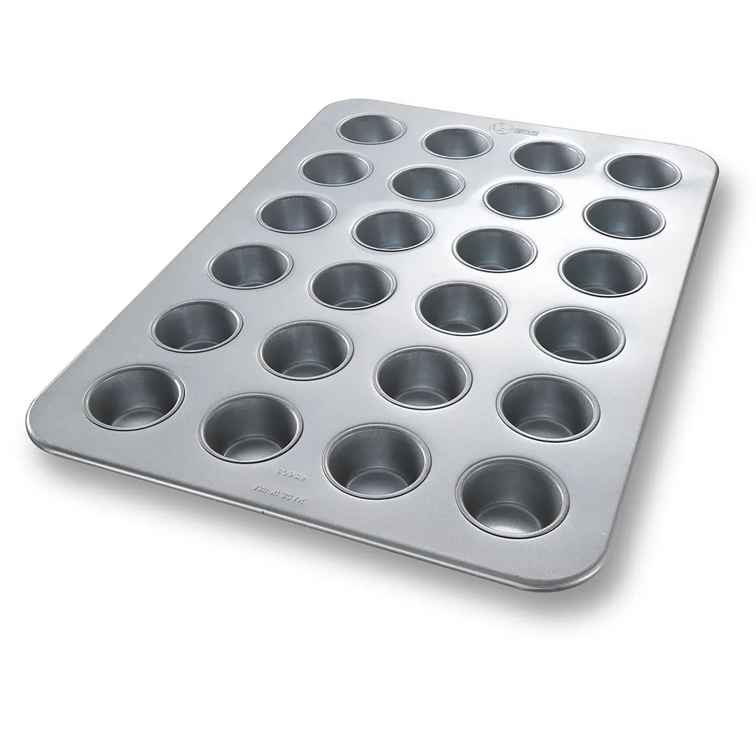 Chicago Metallic Bakeware 45605 - 24-Cup Cupcake Pan, 17-7/8"×25-7/8", 2-3/4" Cups, Glaze, Non‑PFAS