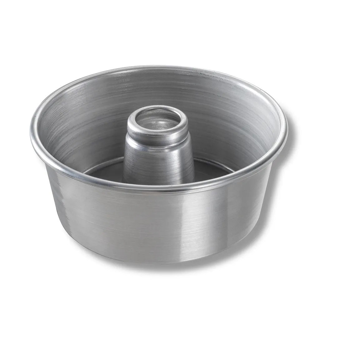 Chicago Metallic Bakeware 46555 Angel Food Cake Pan, 9-3/8" x 4" Deep, 128 oz, ePlus Glaze - 1/Each
