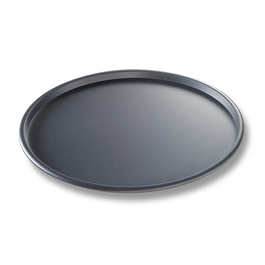 Chicago Metallic Bakeware 49123 – Crust Pizza Pan, 12" x 3/8" Deep, 14‑Gauge Anodized Aluminum