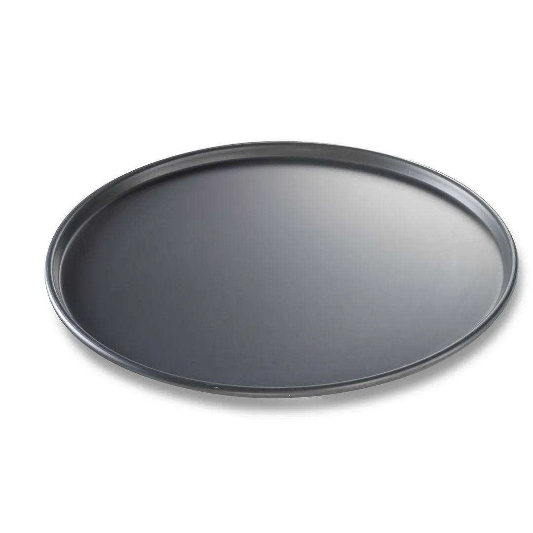 Chicago Metallic Bakeware 49160 - Thin Crust Pizza Pan, 16" x 3/8" Deep, 14‑Gauge Aluminum, USA Made
