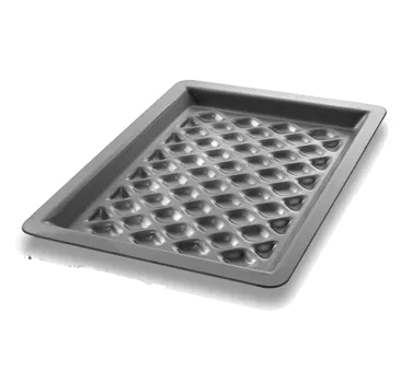 Chicago Metallic 70824 Grill Pan, 8"-5/16" x 11"-9/16" x 13/16", 16-Gauge Anodized Aluminum - 1/Case