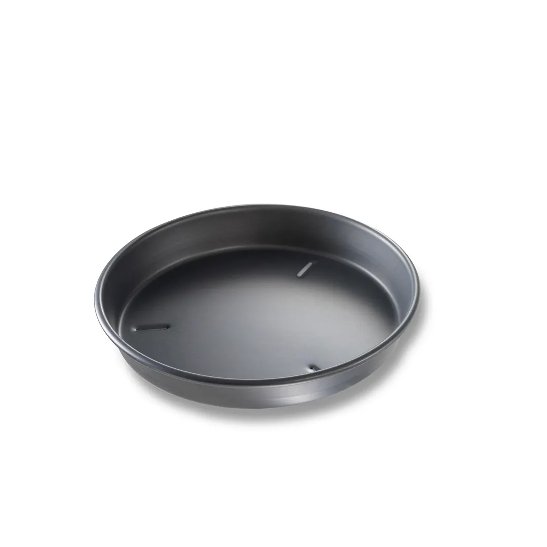 Chicago Metallic 91100 Deep Dish Pizza Pan, 10" x 1.5" , 14‑Gauge Anodized Aluminum, Embossed Feet