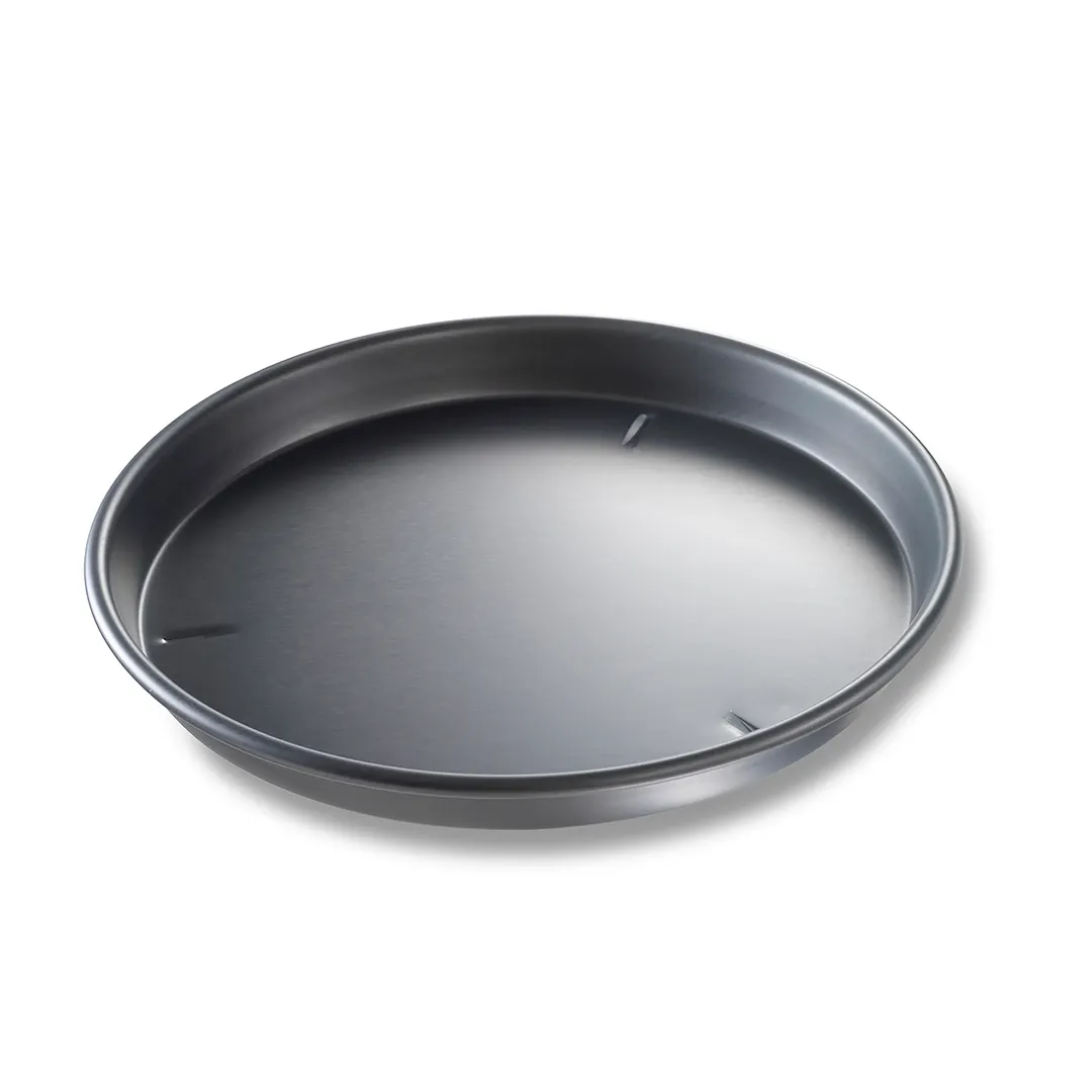 Chicago Metallic 91145 BAKALON Pizza Pan – 14" Dia x 1.5" Deep, 14‑Gauge Anodized Aluminum