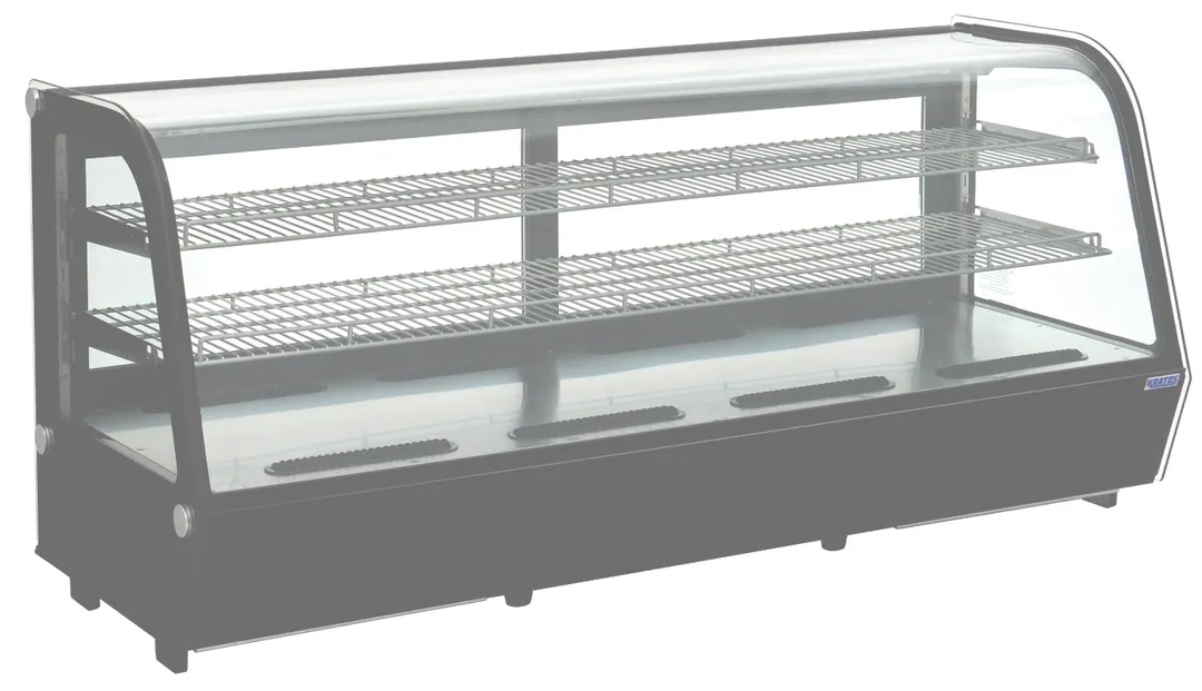 Hubert 126392 Refrigerated Bakery Display Case, 60"W, Black, 7.06 Cu. Ft.