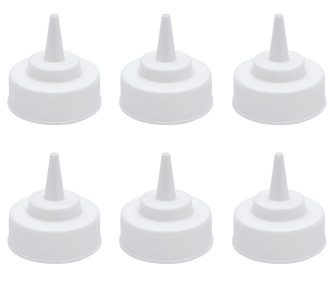 Hubert 130541 Kratos Replacement Squeeze Bottle Lid, 12 oz White Polyethylene, Single Tip - Set