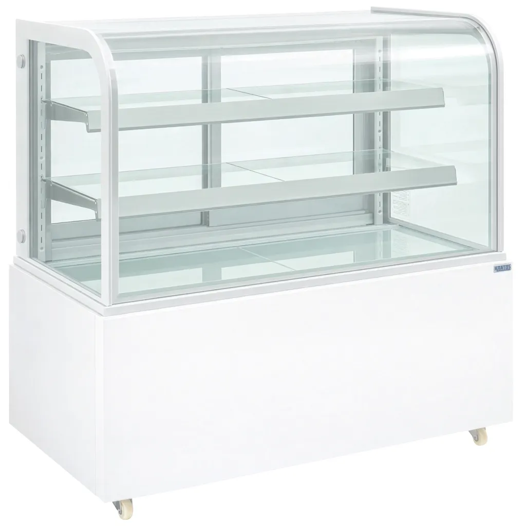 Hubert 166390 Kratos 29C-013 Display Case, 37" W, 5.47 cu ft, White, Dual-Pane Glass, LED, 33-40°F