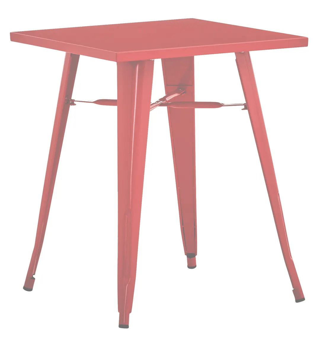 Hubert 19018 Outdoor Table, CenPro Table, 36" W x 35-1/2" D x 30" H, Standard Height, Red Steel