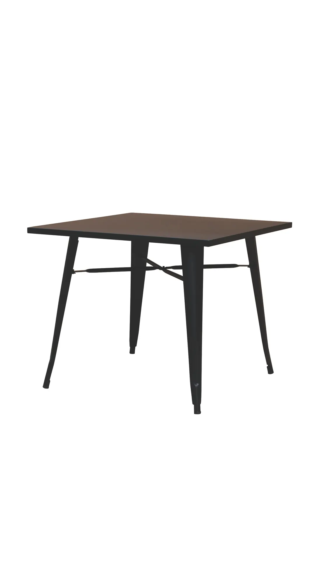 Hubert 20271 Outdoor Table, CenPro Table, 48" W x 29-1/2" D, Standard Height, Black Steel