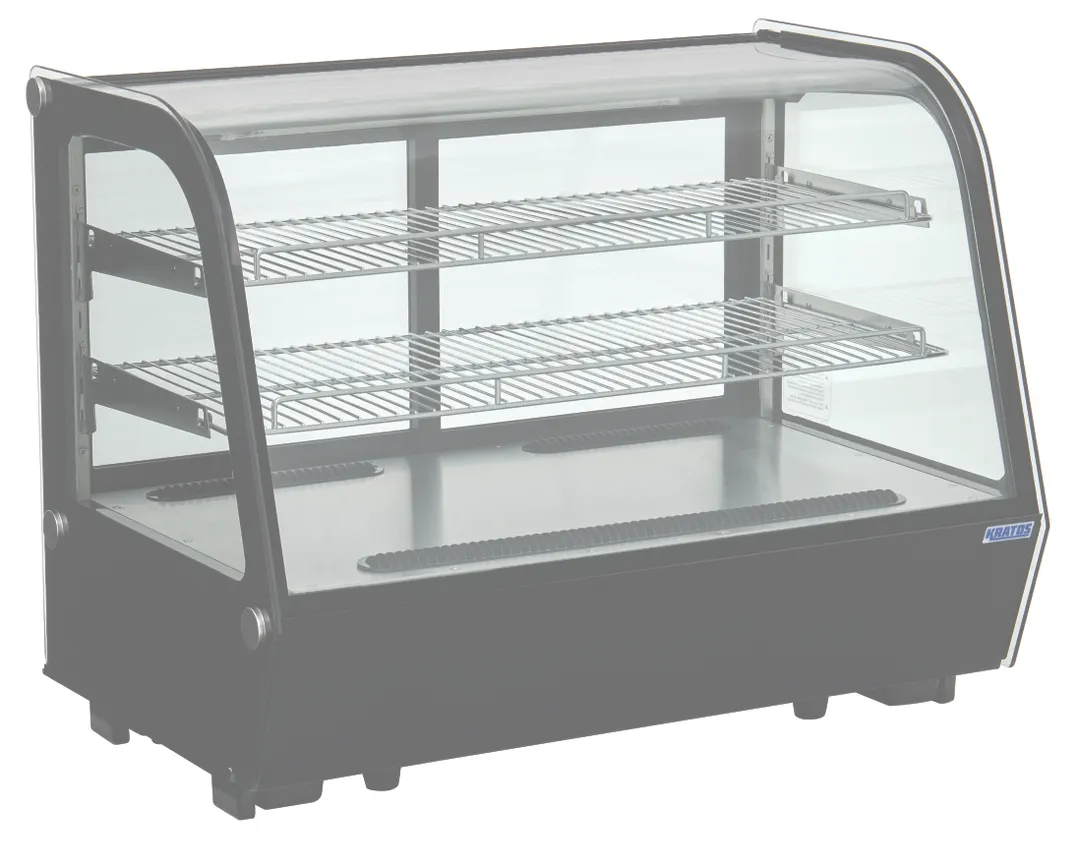 Hubert 219850 - Kratos 29C-006 Refrigerated Bakery Display Case, 3 cu ft, Black, Front Glass, 33-40°F