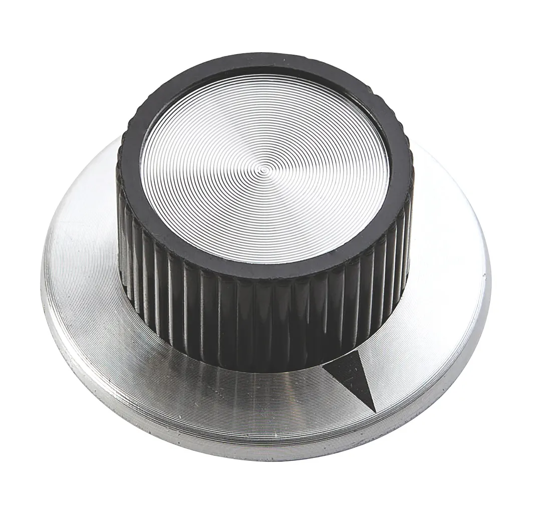 Hubert 31580 Replacement Control Knob for Kratos Steam Tables, Stainless Steel, Black Finish