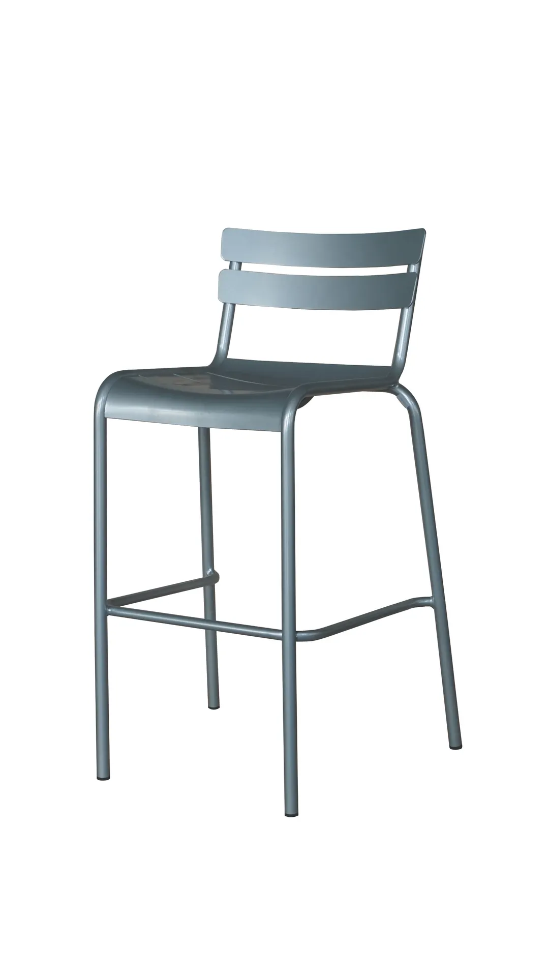 Hubert 67406 Outdoor Bar Stool, CenPro Barstool, 300 lb Capacity, Silver Powder-Coated Aluminum