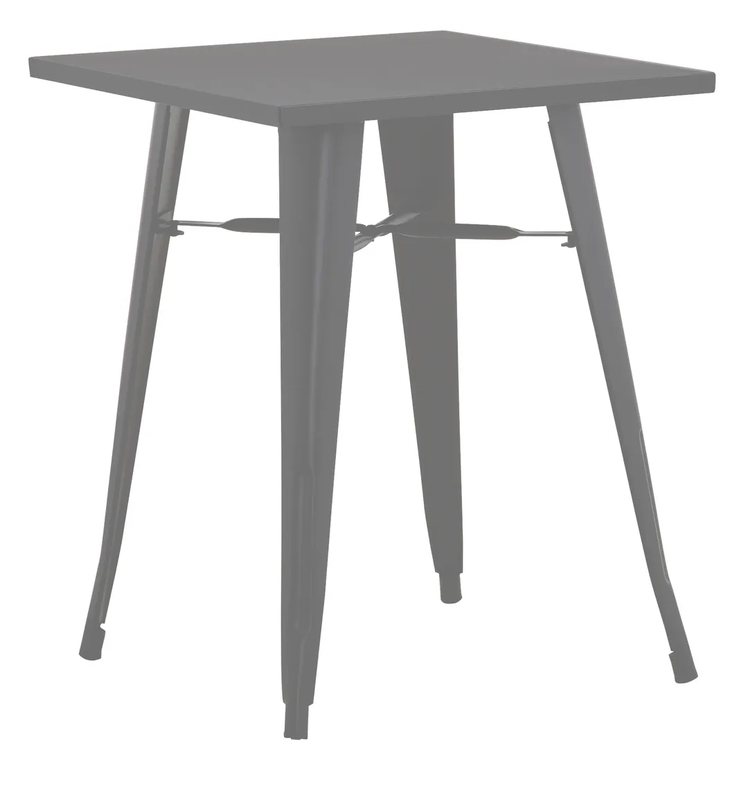 Hubert 70811 Outdoor Table, CenPro Table, 24"W x 23-1/2"D x 30"H, Weather-Resistant Steel