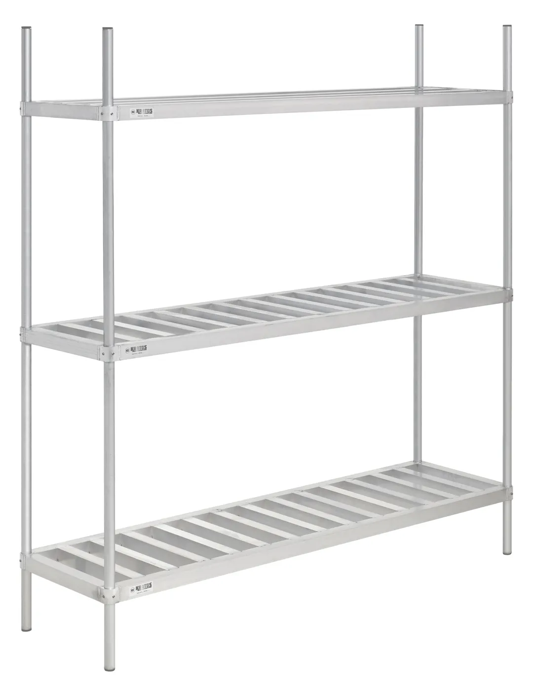 Hubert 91221 Keg Storage Rack, Kratos Kit, 60" W x 20" D x 76" H, Holds 6 Kegs, Aluminum
