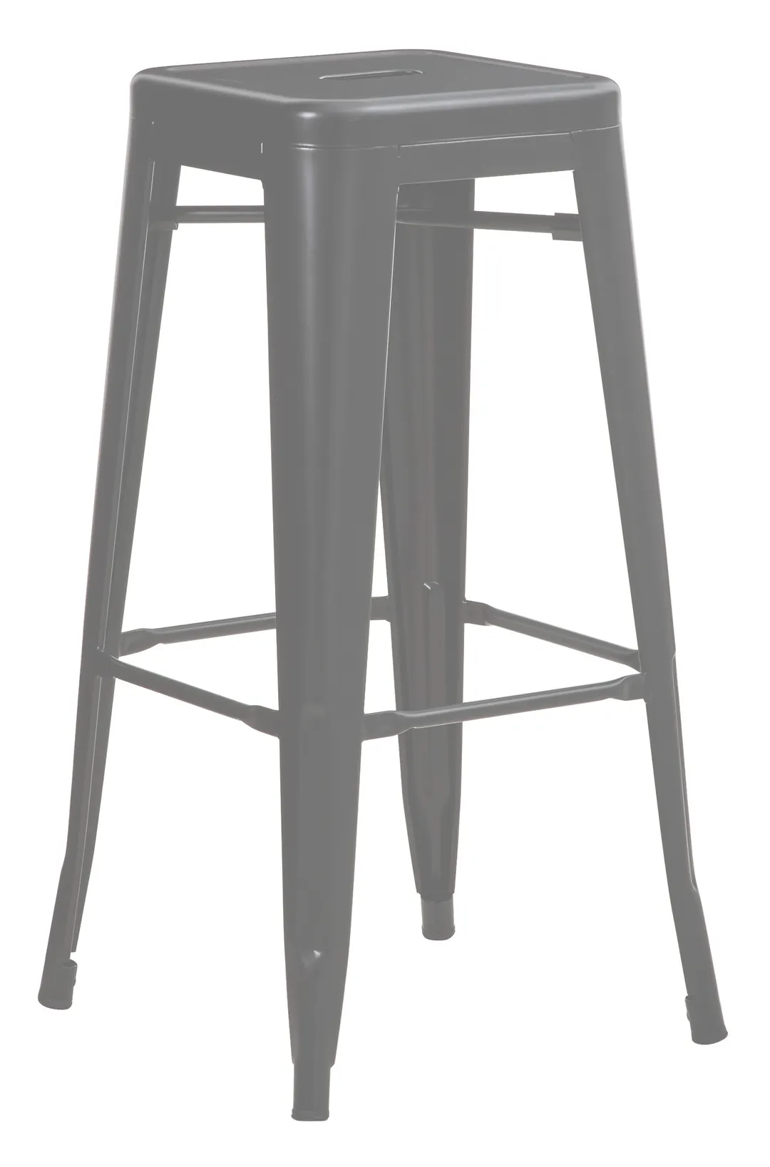Hubert 96985 Outdoor Bar Stool, CenPro Barstool, 400 lb Capacity, Backless, Bar Height, Black