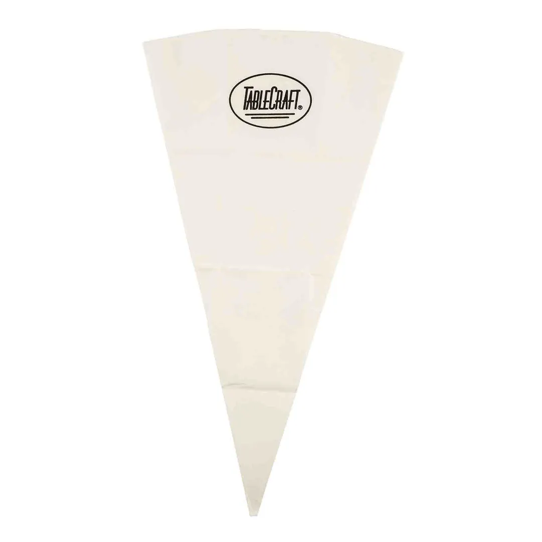 TableCraft 12612 Pastry Bag – 22" Canvas, 12" x 0.02", Polyurethane, White, 1/Bag