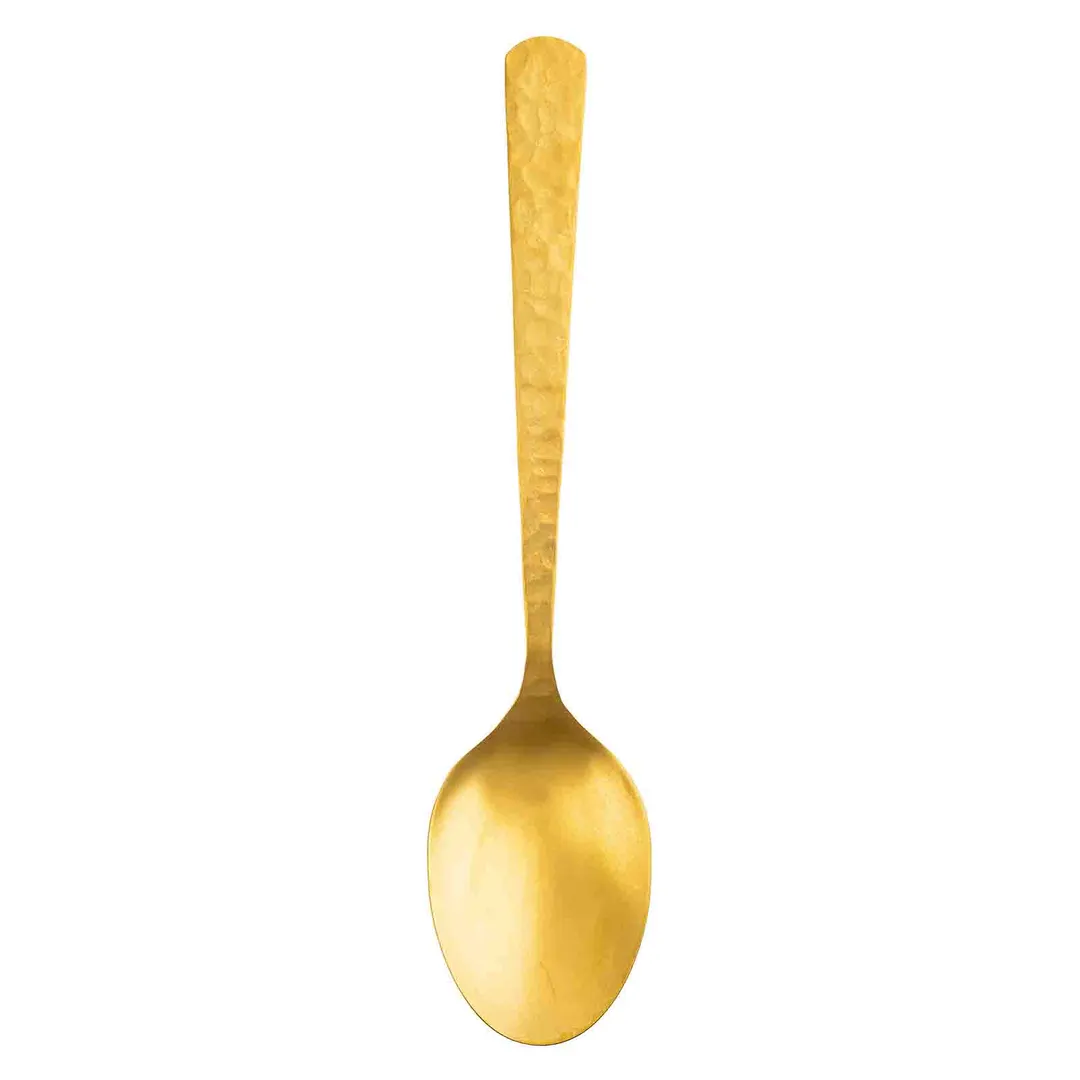 TableCraft Products 12988 Solaire Dinner Spoon, 2.75" x 1.75" x 12.5", Stainless Steel, Gold PVD