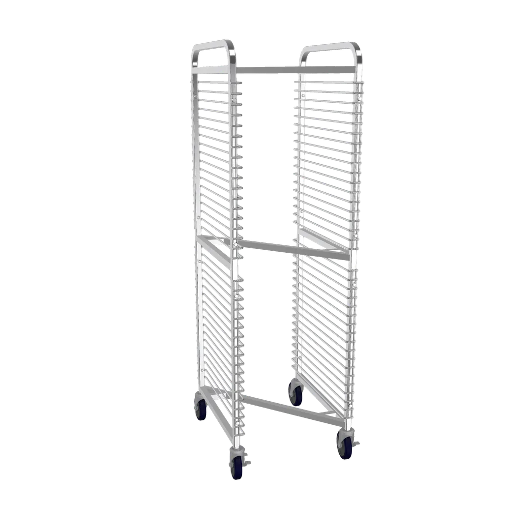Winholt WP-1836-N-2LC Aluminum 36-Pan Mobile Full Height Nesting Pan Rack