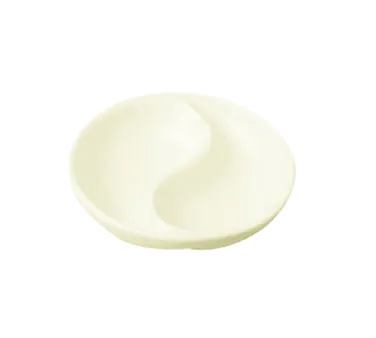 RAK Porcelain ACYY01 - Ying Yang Dish, 2 Compartments, 4" Dia, 1/2 oz, Porcelain, Dishwasher - 24/Case