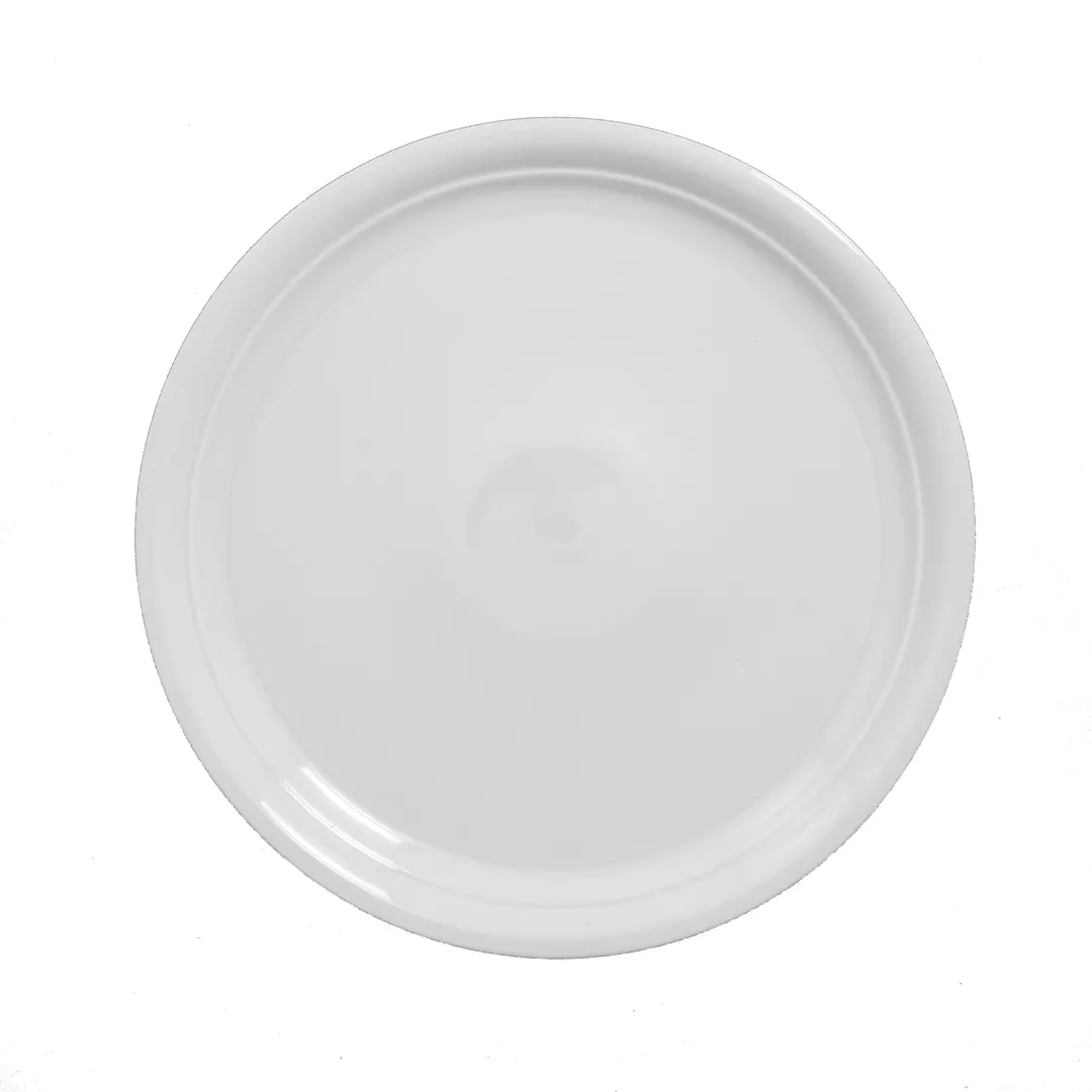 RAK Porcelain AMDP29 - 11.4" Round Rim Porcelain Platter, Ivoris White, All‑Appliance Safe - 6/Case
