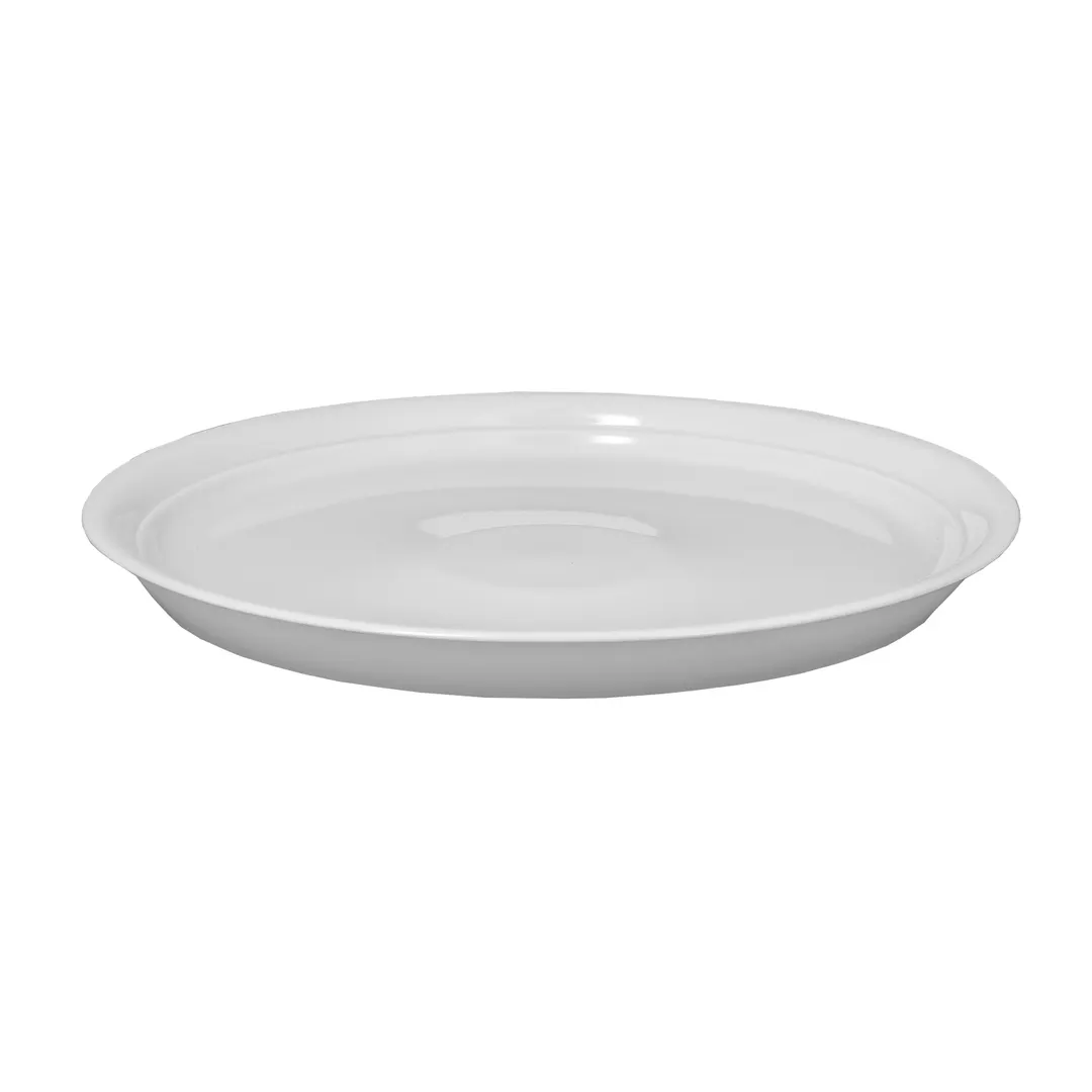 RAK Porcelain AMDP29 - 11.4" Round Rim Porcelain Platter, Ivoris White, All‑Appliance Safe - 6/Case