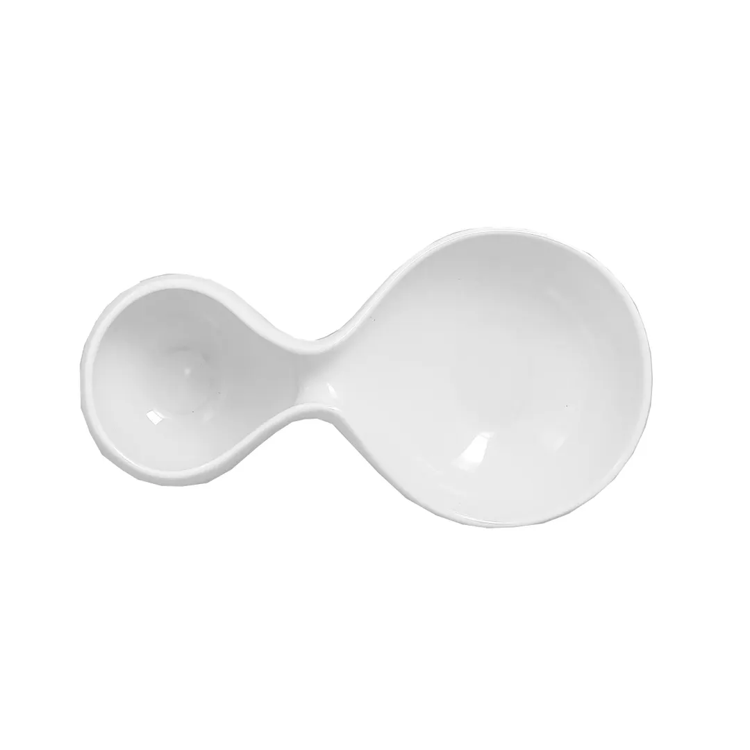 RAK Porcelain APDB19 2‑Compartment Round Bowl, 6.4 oz (7.7" L x 3.95" W), Ivoris Porcelain, - 6/Case