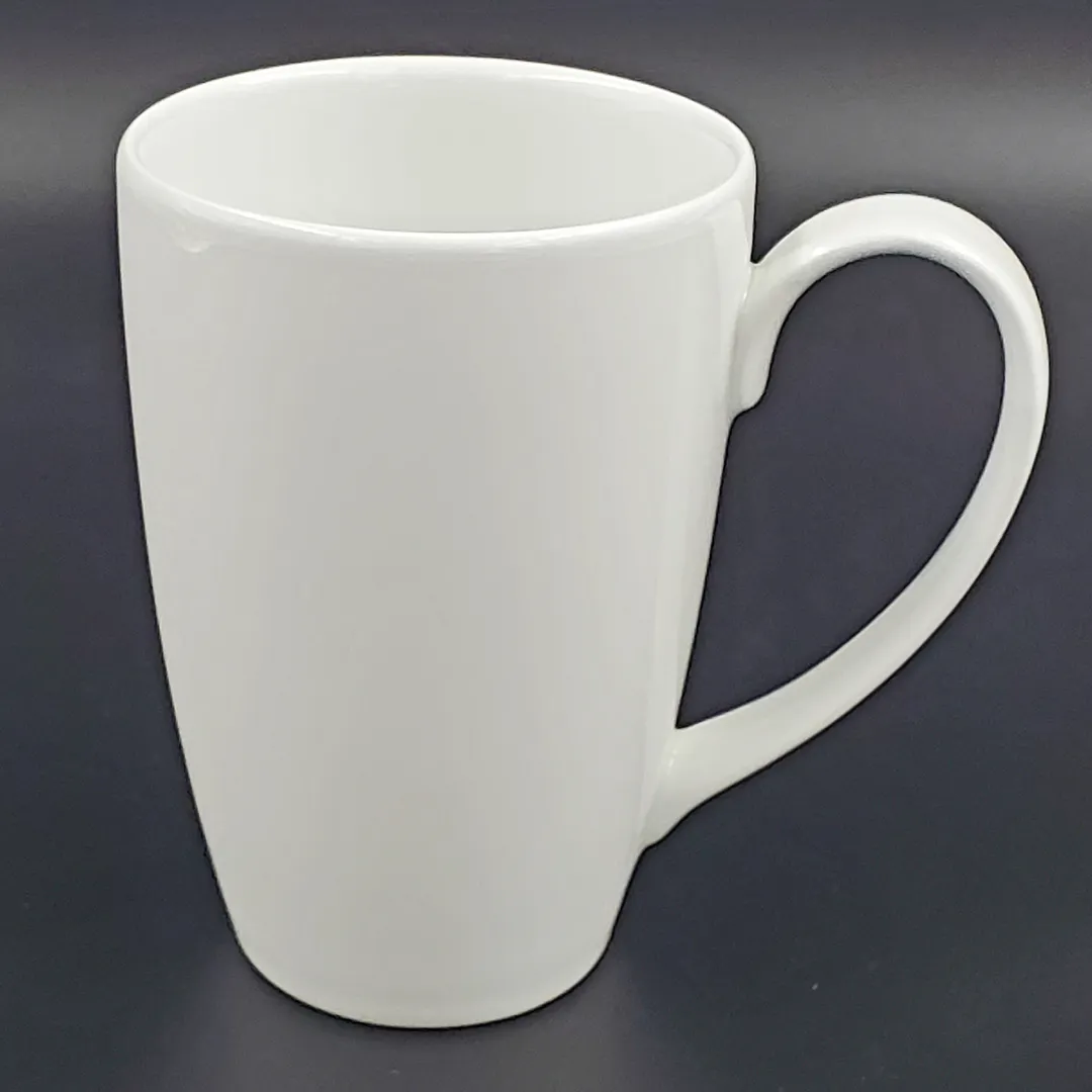 RAK Porcelain ASBAMG45 Classic Mug, 15 oz White Porcelain, 5" Height, Dishwasher Safe - 12/Case