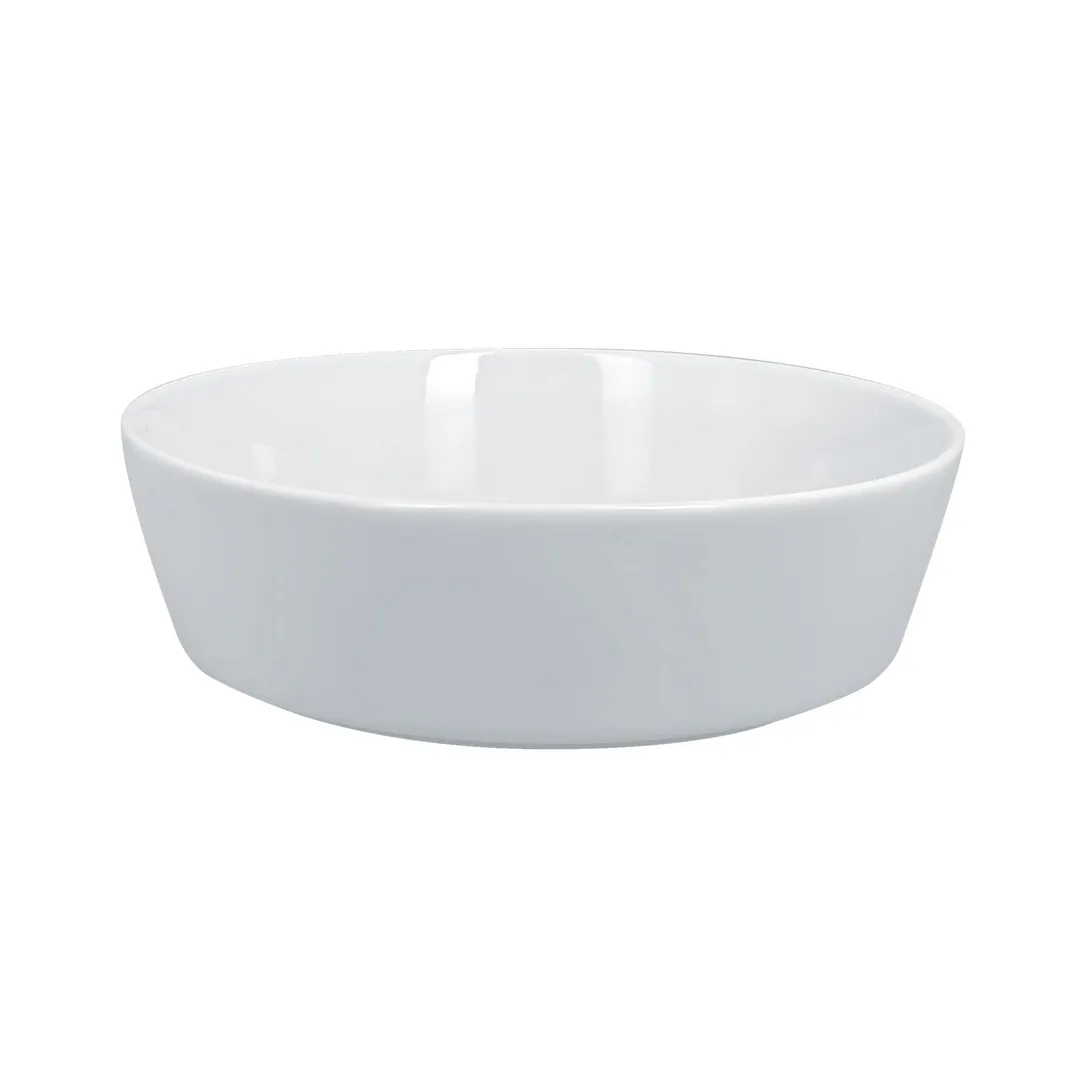 RAK Porcelain ASBW21 - 8" Round White Salad Bowl, 43.95 oz Porcelain, Stackable, Oven Safe - 6/Case