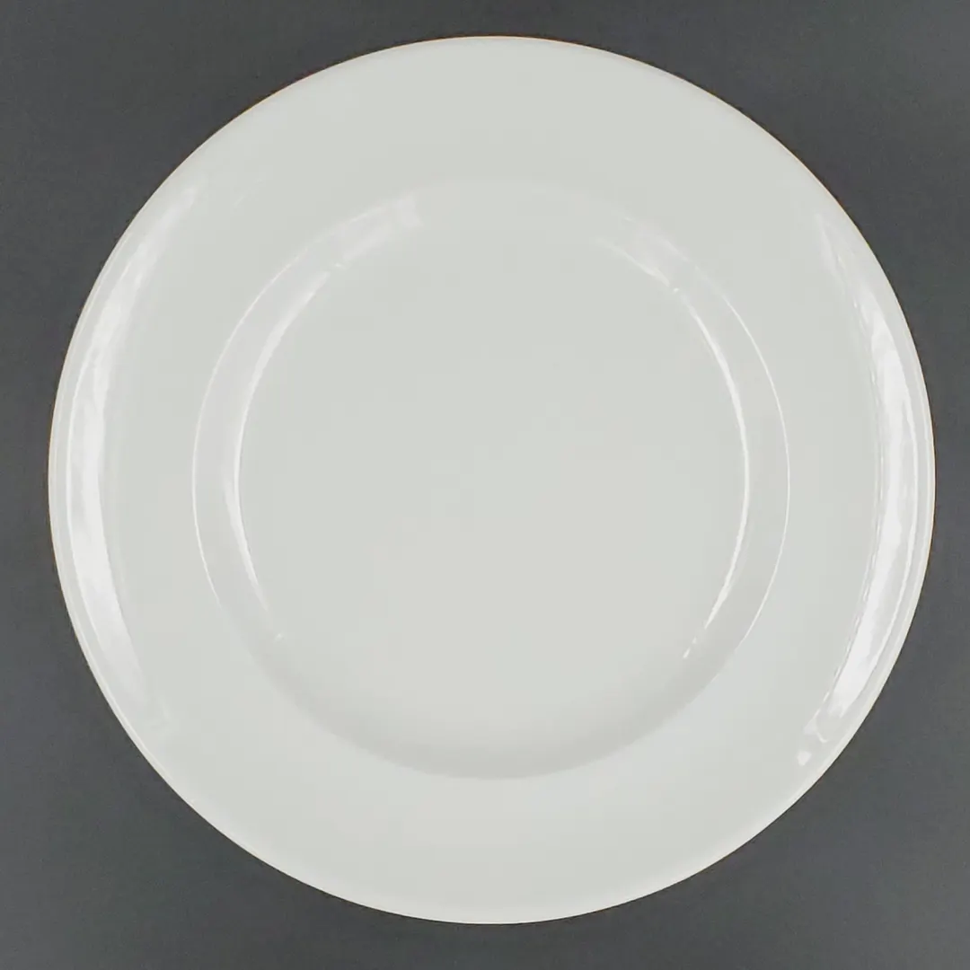 RAK Porcelain ASCLFP19 Round Plate, 7½" Dia x 4/5" H, Porcelain, Wide Rim, Safe - 24/Case