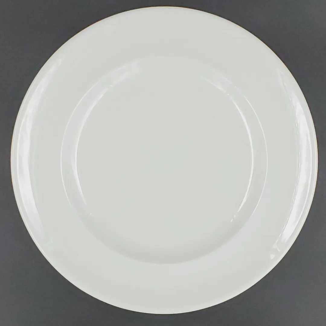 RAK Porcelain ASCLFP21 Round Plate 8-1/4" White Porcelain Wide Rim Dishwasher Safe - 24/Case