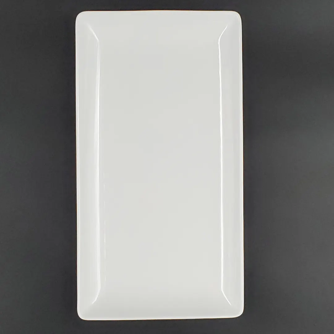 RAK Porcelain ASEDRG33 Coupe Plate, 13.2" x 7.17" Porcelain, Microwave Dishwasher Safe - 6/Case