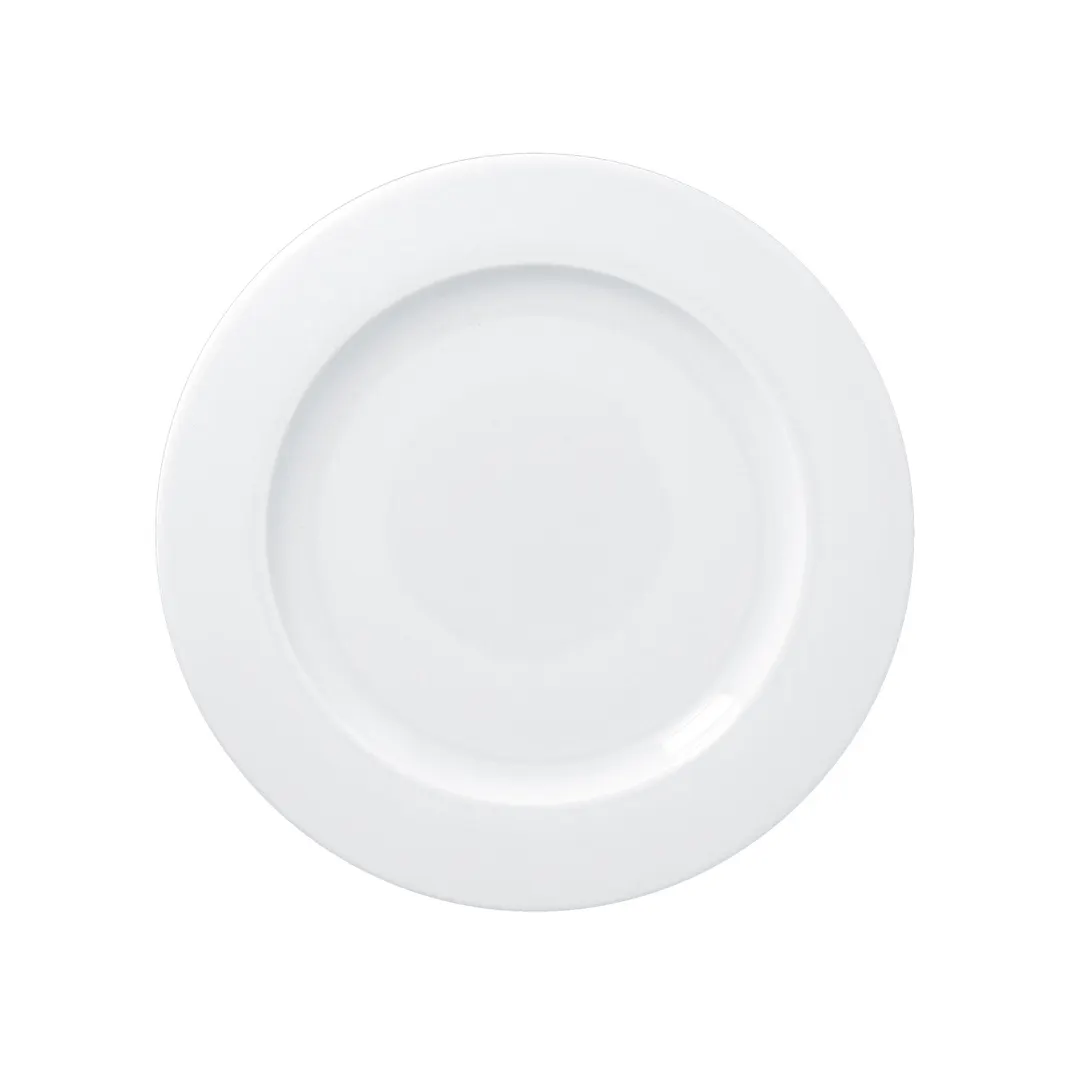 RAK Porcelain ASFP31 Steak Knife – 12‑1/5" Round Plate, White Porcelain, Dishwasher Safe - Case