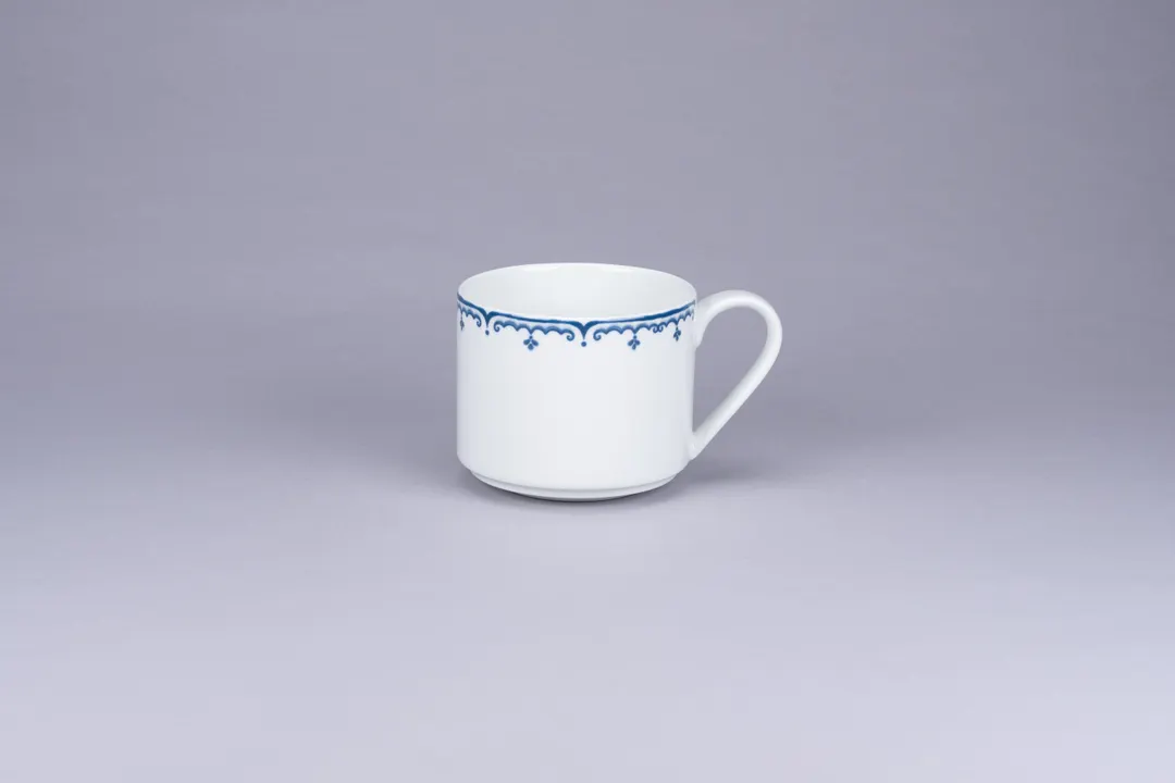 RAK Porcelain ASSC27D213 - 9 oz Stackable Cup, Dishwasher & Microwave Safe, Provence Design - 12/Case