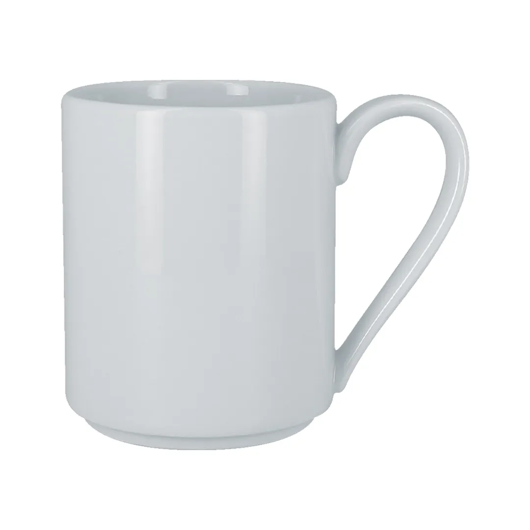 RAK Porcelain ASSM36 - 12 oz White China Mug, Stackable, Dishwasher Safe - 12/Case