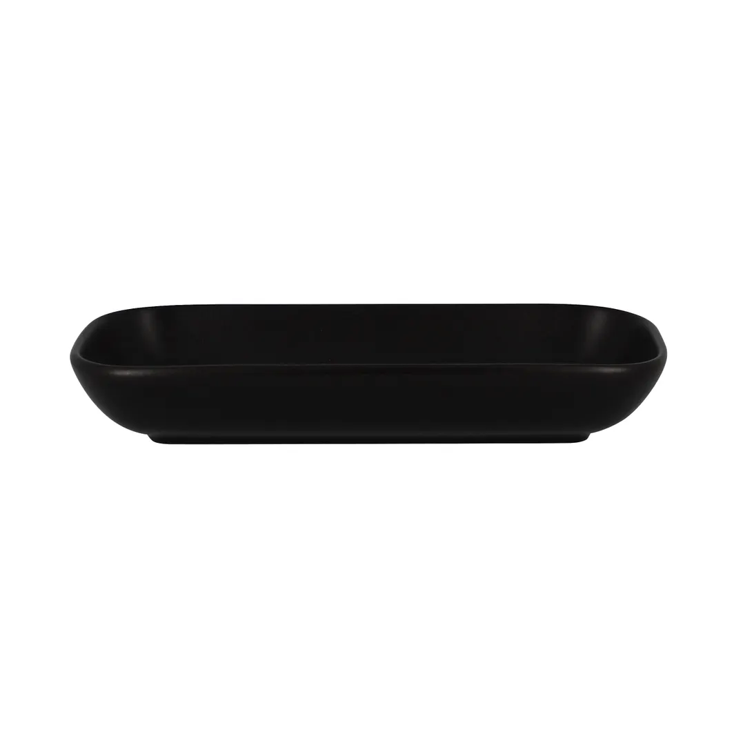 RAK Porcelain AURBM22BKM - 11 oz Black Porcelain Bowl 8"5/8" x 4"3/8", Lead‑Free Oven‑Safe - 12/Case