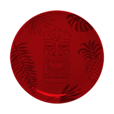 RAK Porcelain AZNNPR24RD Round Plate, 9.45" Diameter, Coupe Rim, Red Porcelain, Oven Safe - 12/Case