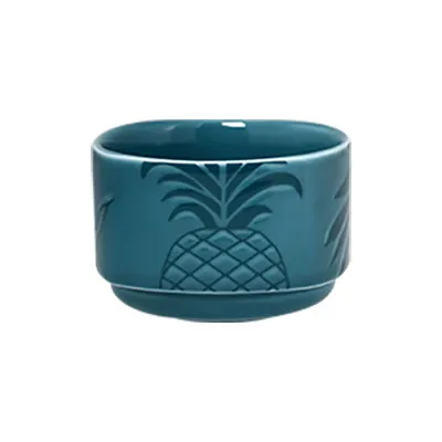 RAK Porcelain AZSKSH23TK - Aztek Sugar Holder 7.8 oz Turquoise Porcelain, Multi‑Safe - 12/Case