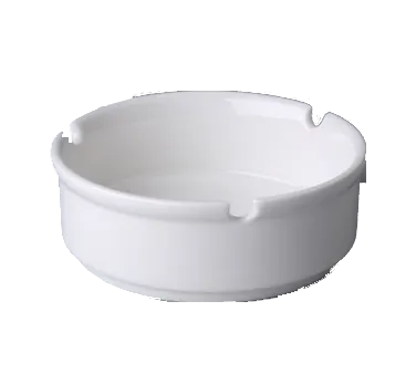 RAK Porcelain BAAT01 Ashtray, 4" Porcelain Tabletop, Dishwasher Safe, Chip Resistant - 12/Case