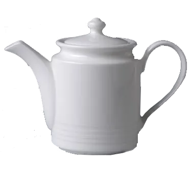 RAK Porcelain BACP35D7 Rondo Coffee Pot with Lid, 11.85 Oz, Chip‑Resistant, Microwave Safe - 1/Case
