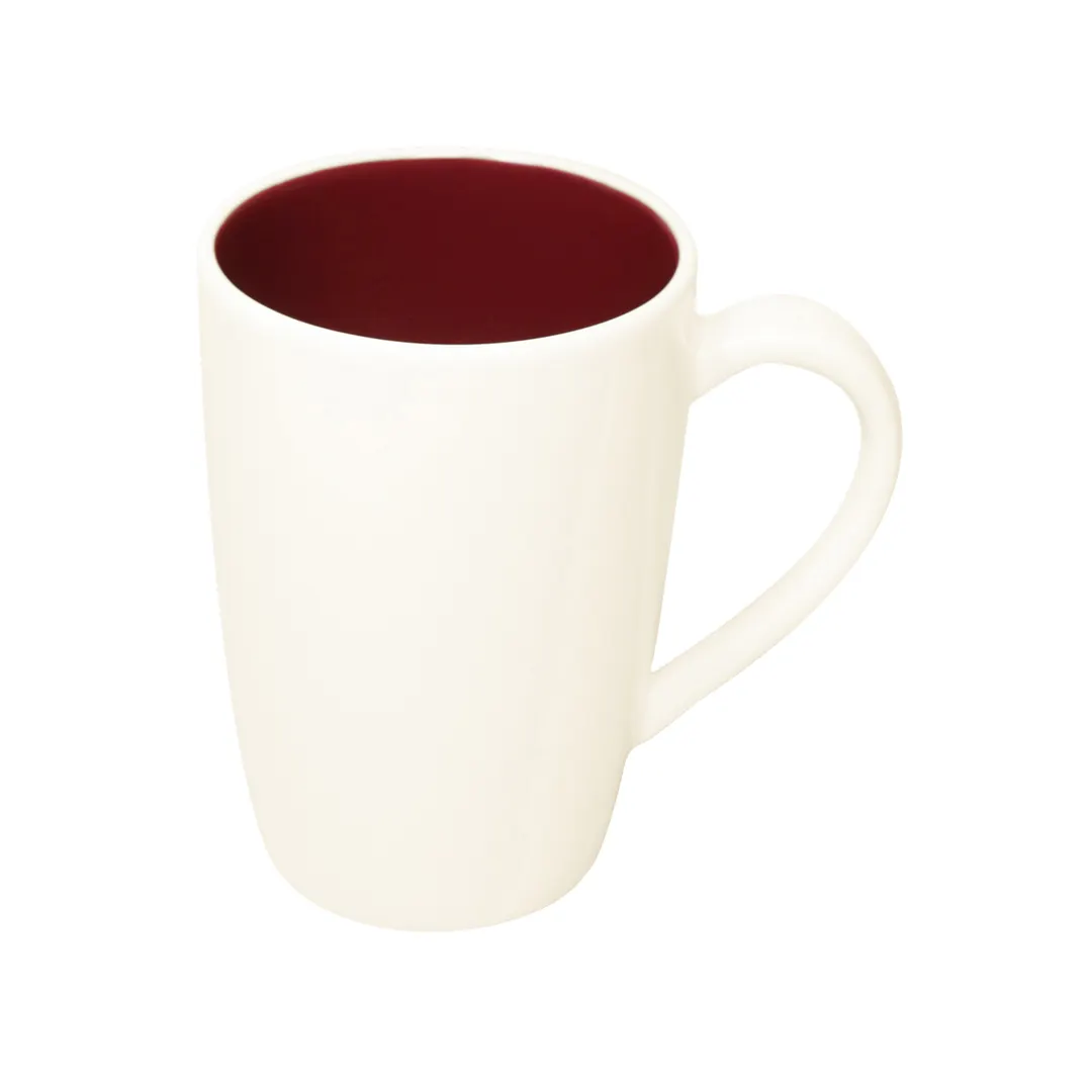 RAK Porcelain BAFMG30PD1 China Mug, 10.15 oz Bordeaux, Dishwasher & Microwave Safe - 6/Case