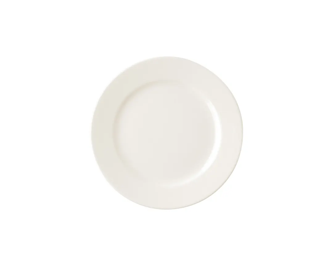 RAK Porcelain BAFP21D7 Rondo Plate, 8¼" Round Flat Embossed Rim, Porcelain, Dishwasher Safe - 24/Case