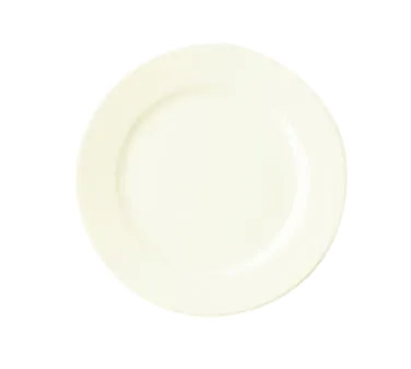 RAK Porcelain BAFP25 Plate 9.875" Round Edge Porcelain, Dishwasher Safe, Chip Resistant - 12/Case