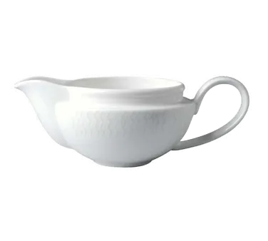 RAK Porcelain BAGB35D1 - 12 oz Gravy Boat, Porcelain, Embossed, Microwave Safe - 4/Case