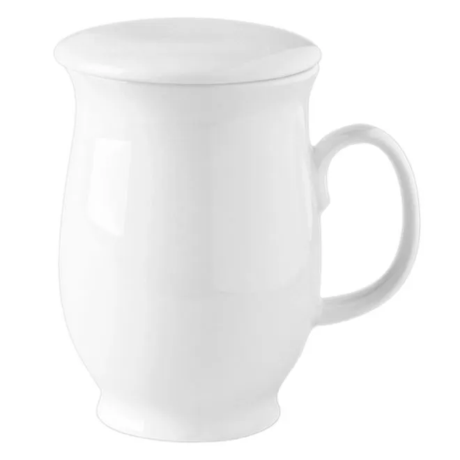 RAK Porcelain BALMG30 - Lotus Mug, 10 oz White Porcelain, Dishwasher Safe, Non‑Stackable - 6/Case