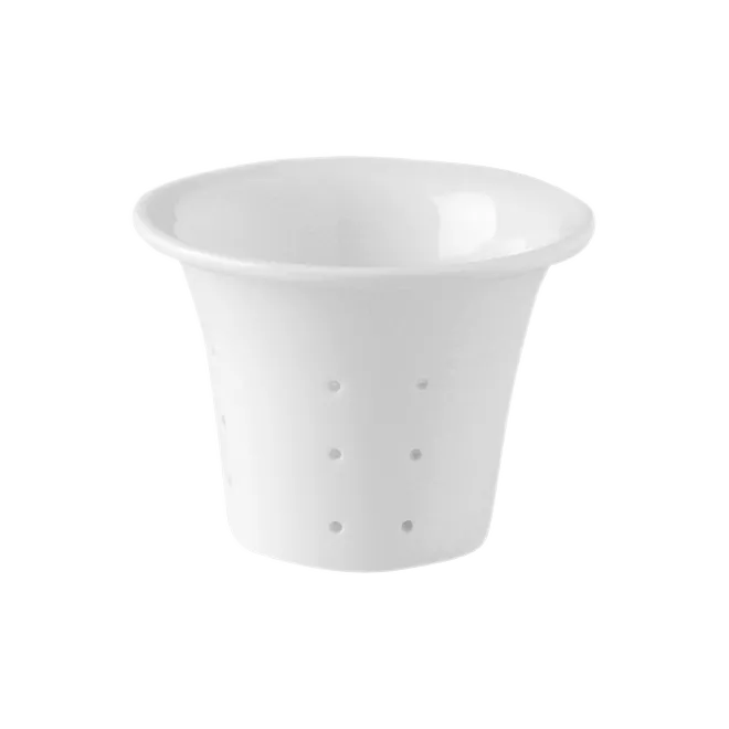 RAK Porcelain BALMG30ST01 Lotus Tea Strainer, 3.125" Dia x 2.3" H, Porcelain Ivoris, China - 1/Case