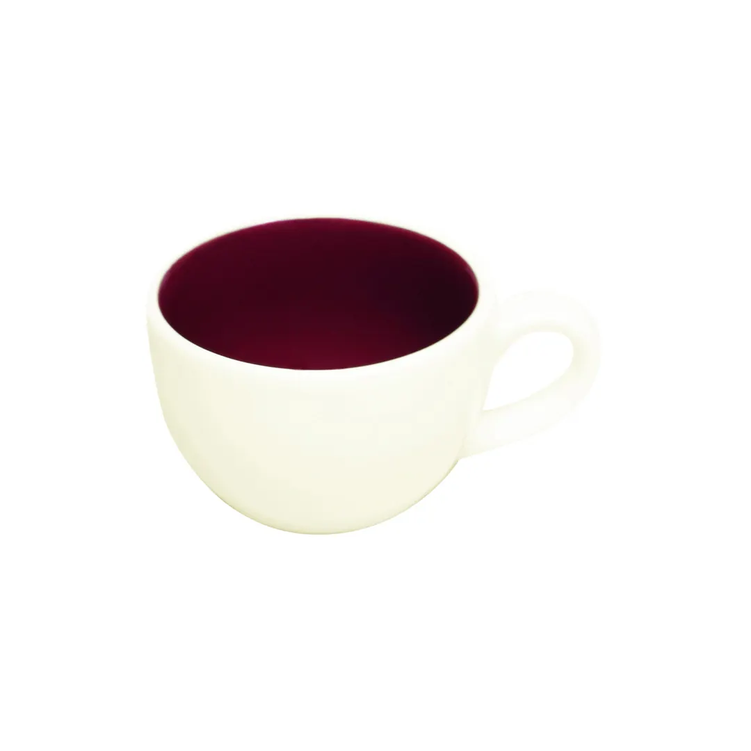 RAK Porcelain BANC09PD1 Samba Cup 3.05 oz Non‑Stackable Bordeaux Microwave Safe - 12/Case