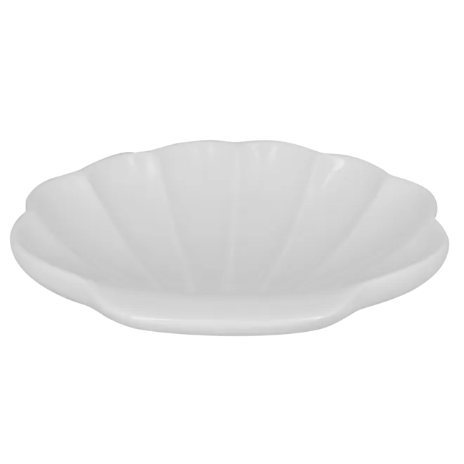 RAK Porcelain BASO01 Banquet Shell Dish, 5-7/16" Porcelain Plate, Ivoris Finish, 12/Case