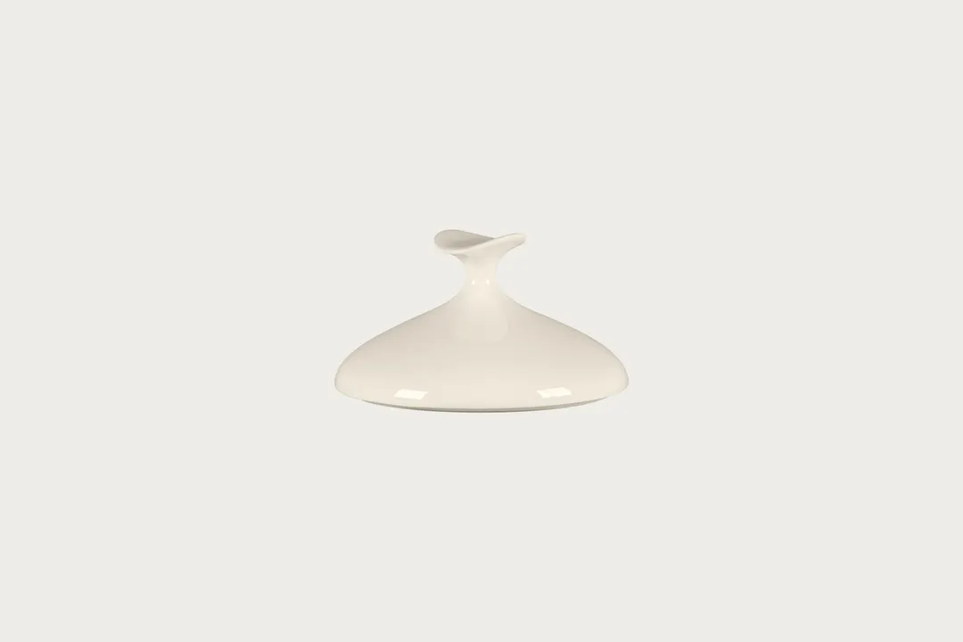 RAK Porcelain BCBVCL16 - Bravura Large Cloche, 6.3" Round Beige Bone China Plate Cover, 4/Case